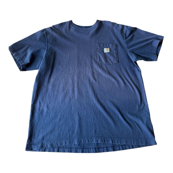 Carhartt Navy Crew Neck Tee - Picture 1 of 9